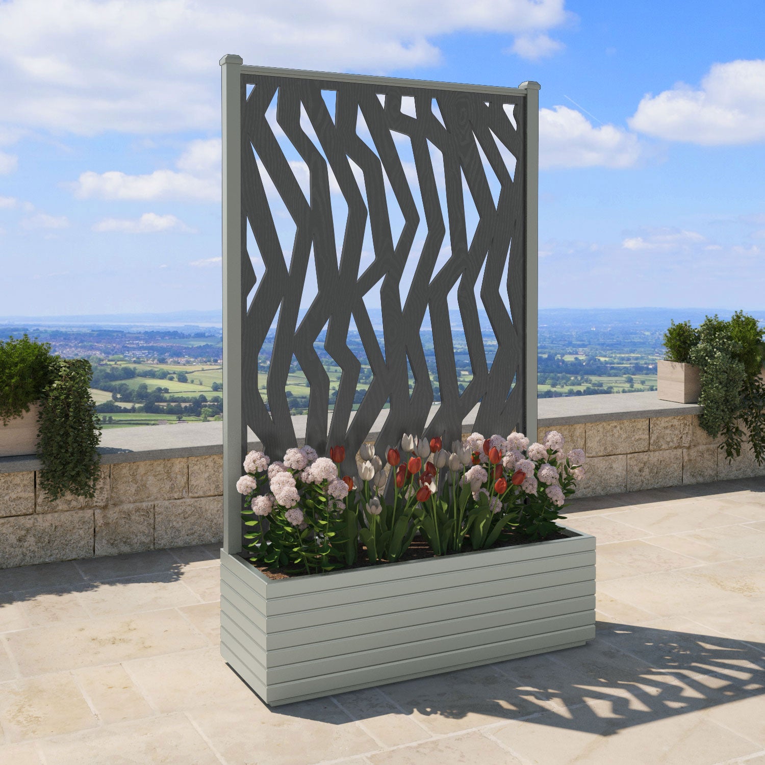 Vertu Extra Large High Planter with Zenith Screen