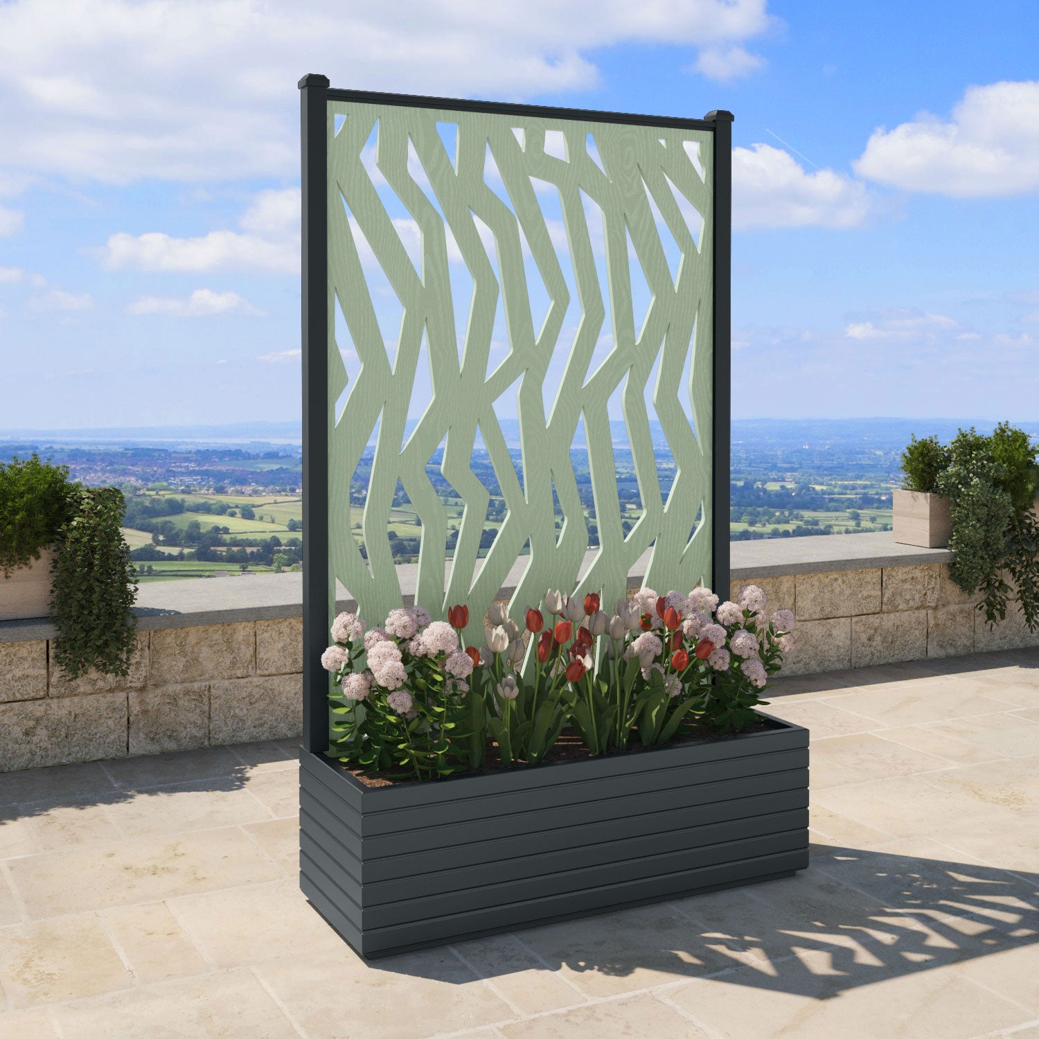 Vertu Extra Large High Planter with Zenith Screen