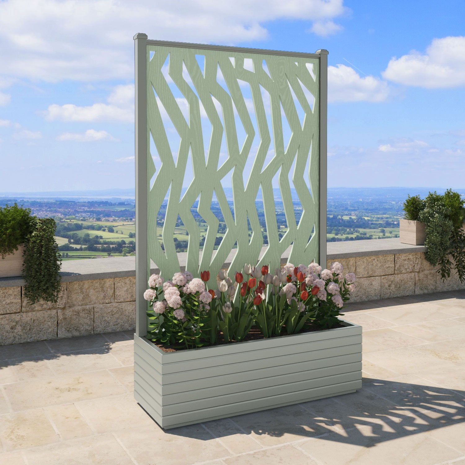 Vertu Extra Large High Planter with Zenith Screen