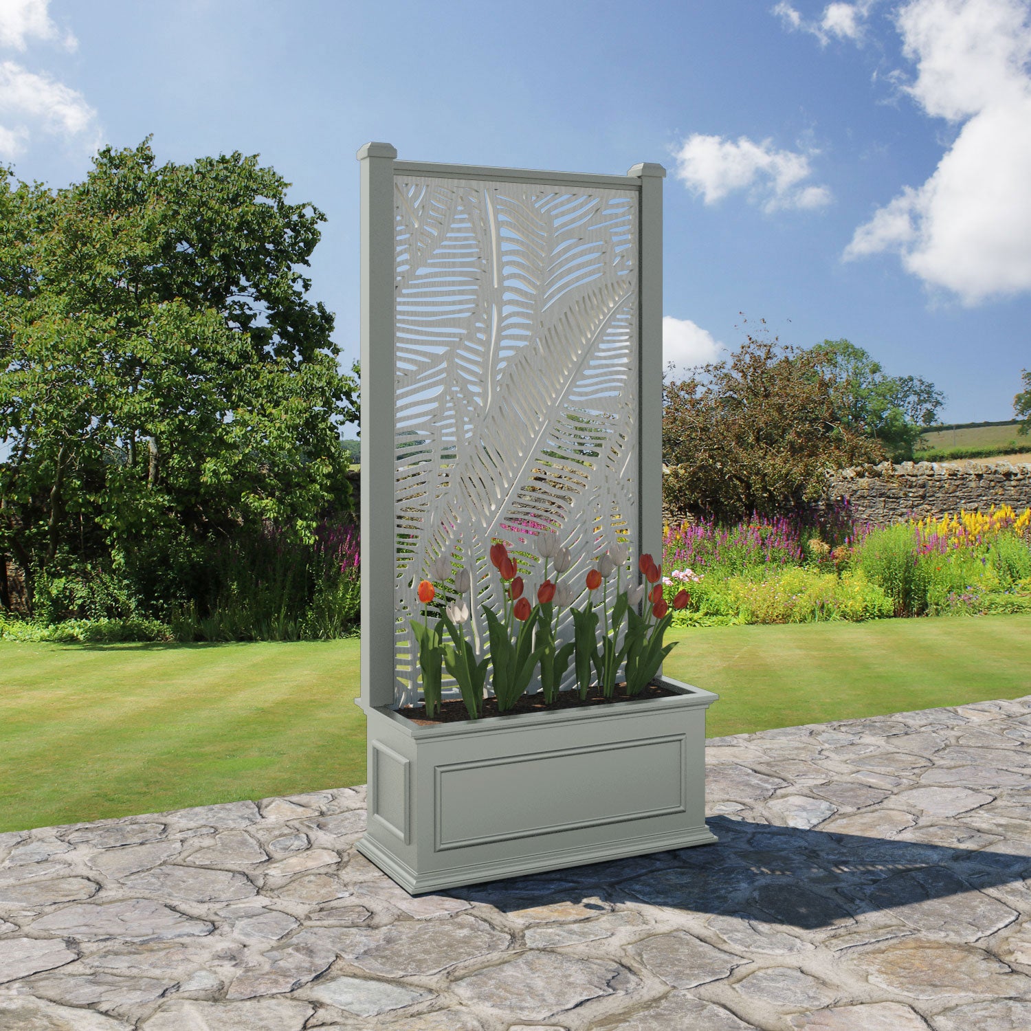 Windsor - Medium Planter - Feather Screen