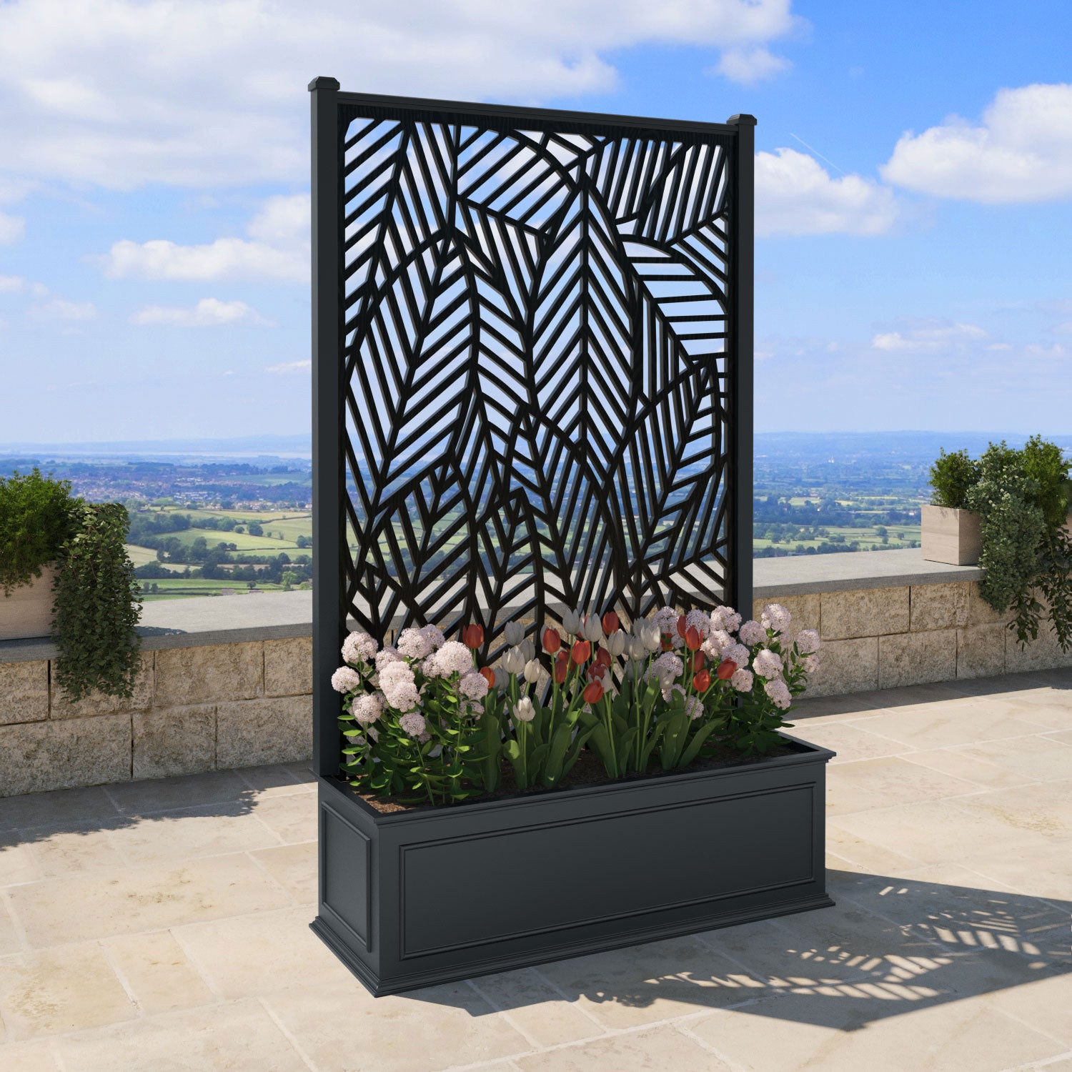 Windsor - Extra Large High Planter - Habitat Screen