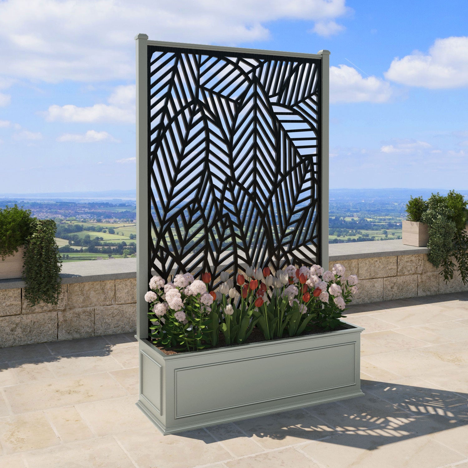 Windsor - Extra Large High Planter - Habitat Screen