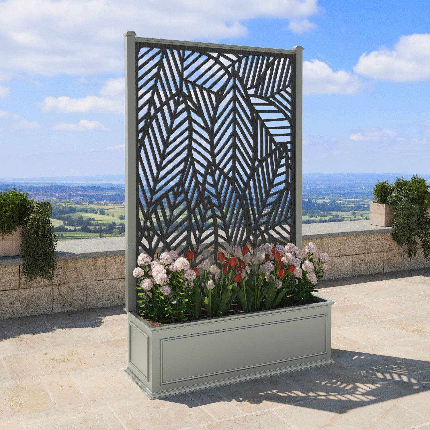 Windsor - Extra Large High Planter - Habitat Screen
