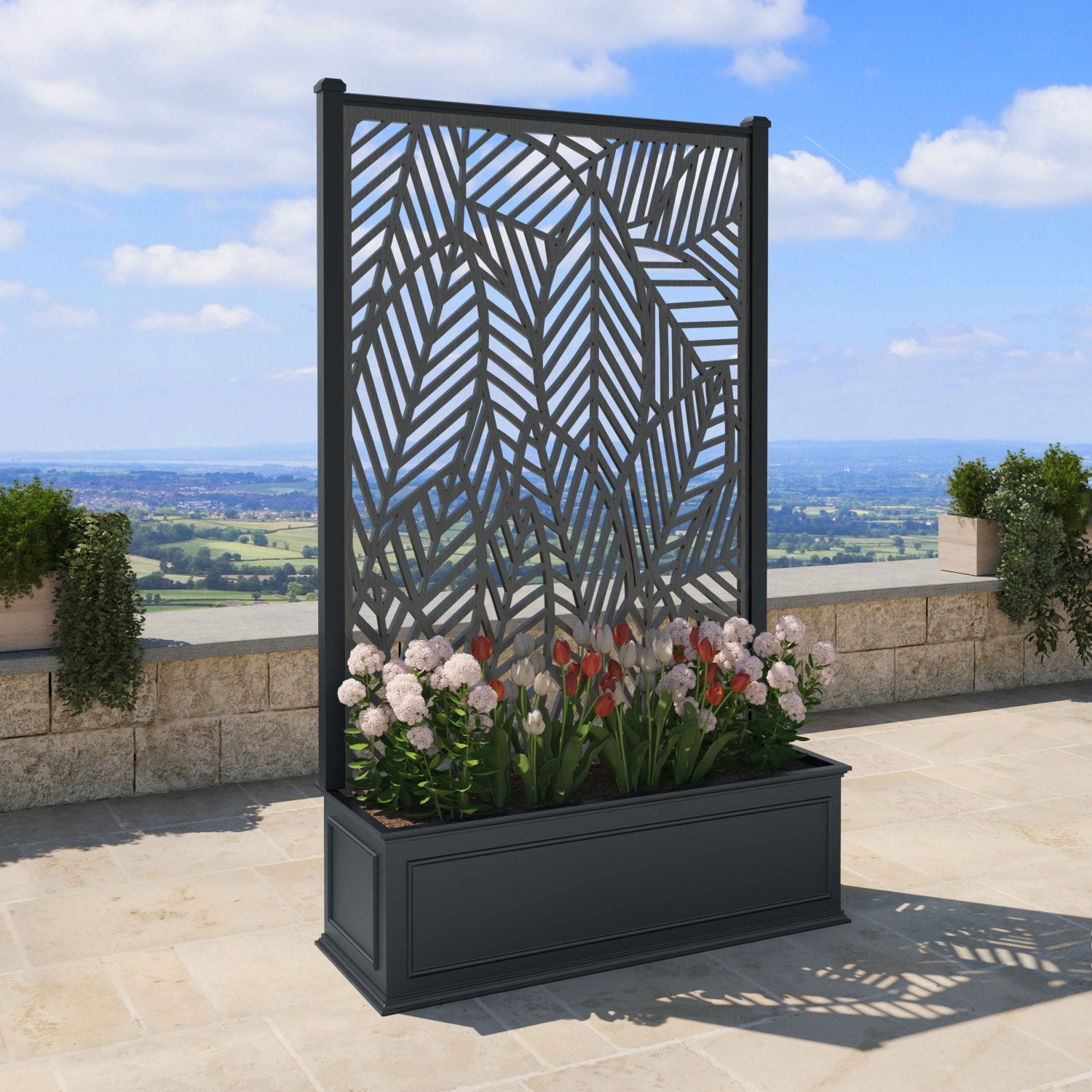 Windsor - Extra Large High Planter - Habitat Screen