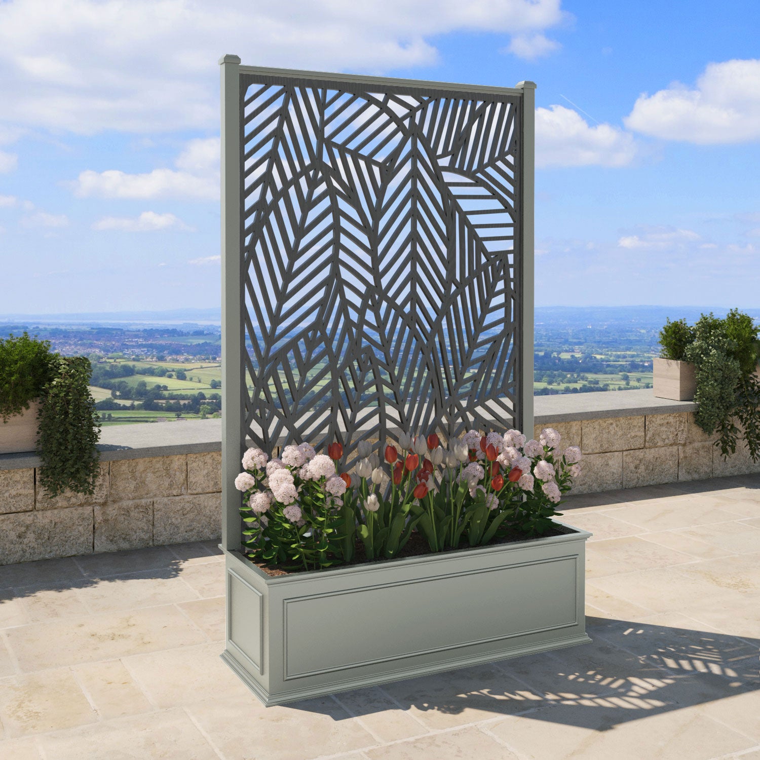 Windsor - Extra Large High Planter - Habitat Screen