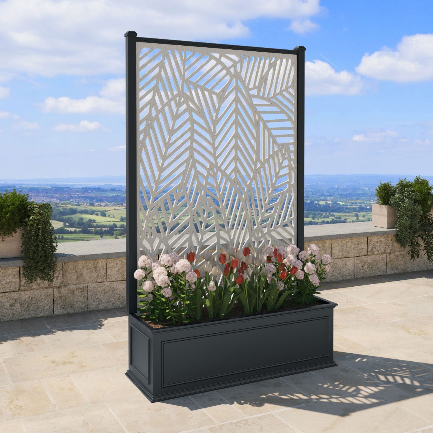 Windsor - Extra Large High Planter - Habitat Screen