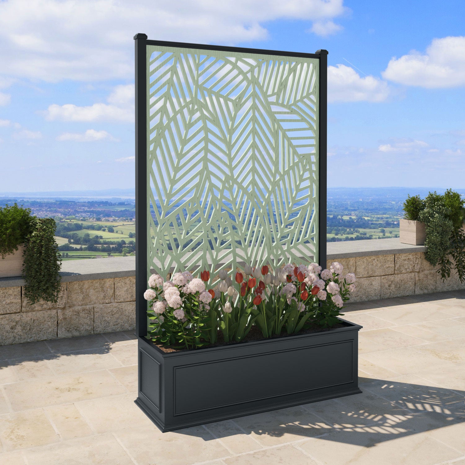 Windsor - Extra Large High Planter - Habitat Screen