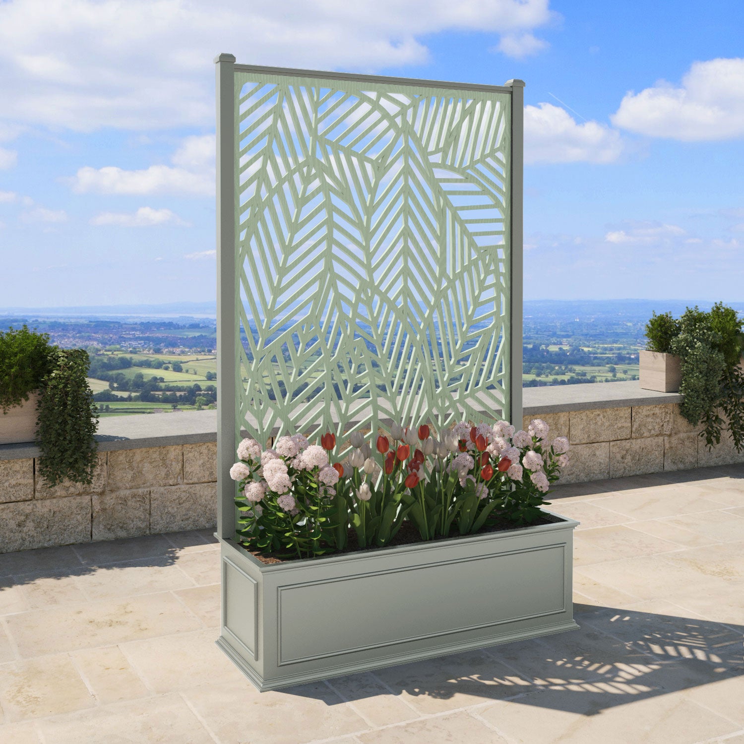 Windsor - Extra Large High Planter - Habitat Screen