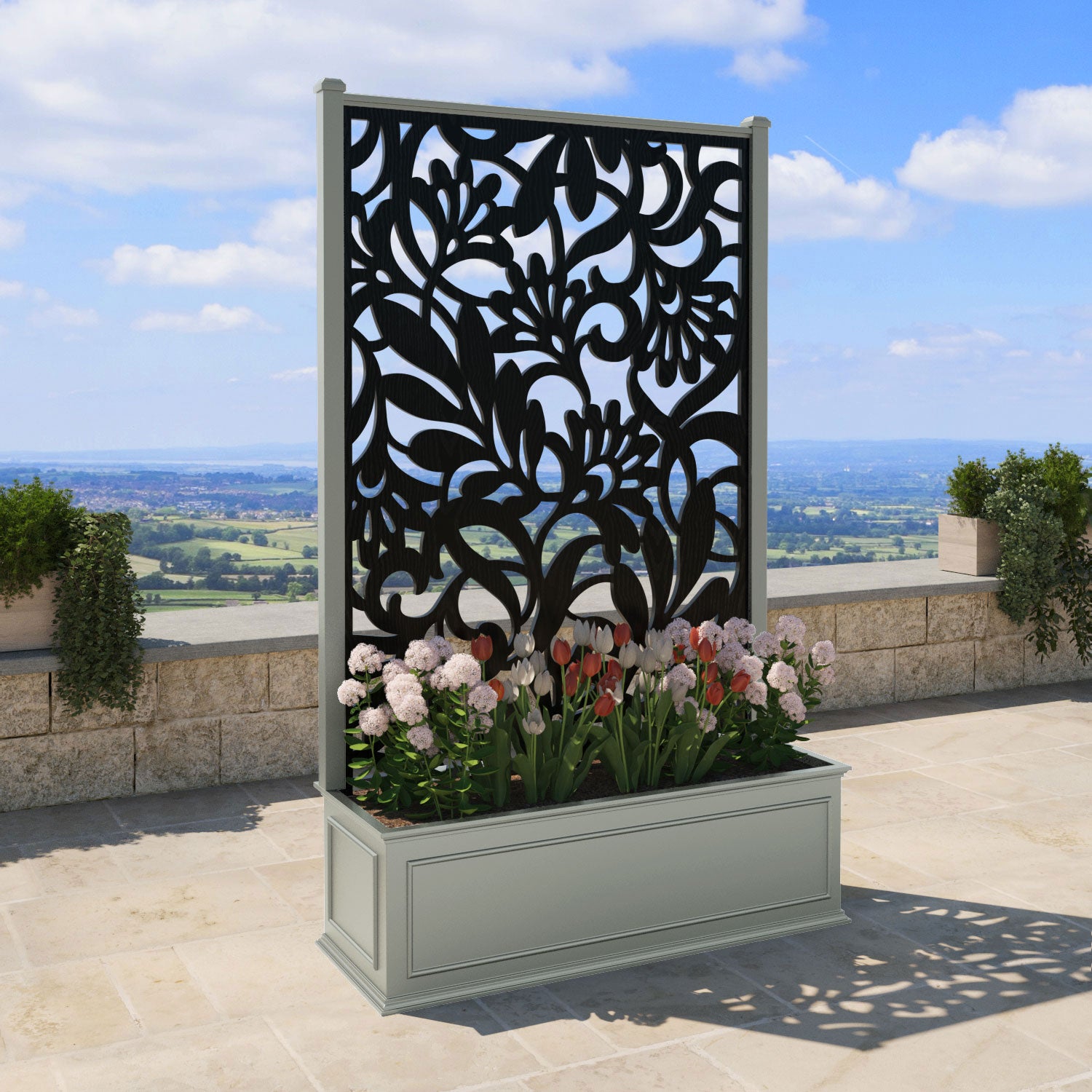 Windsor - Extra Large High Planter - Heritage Screen