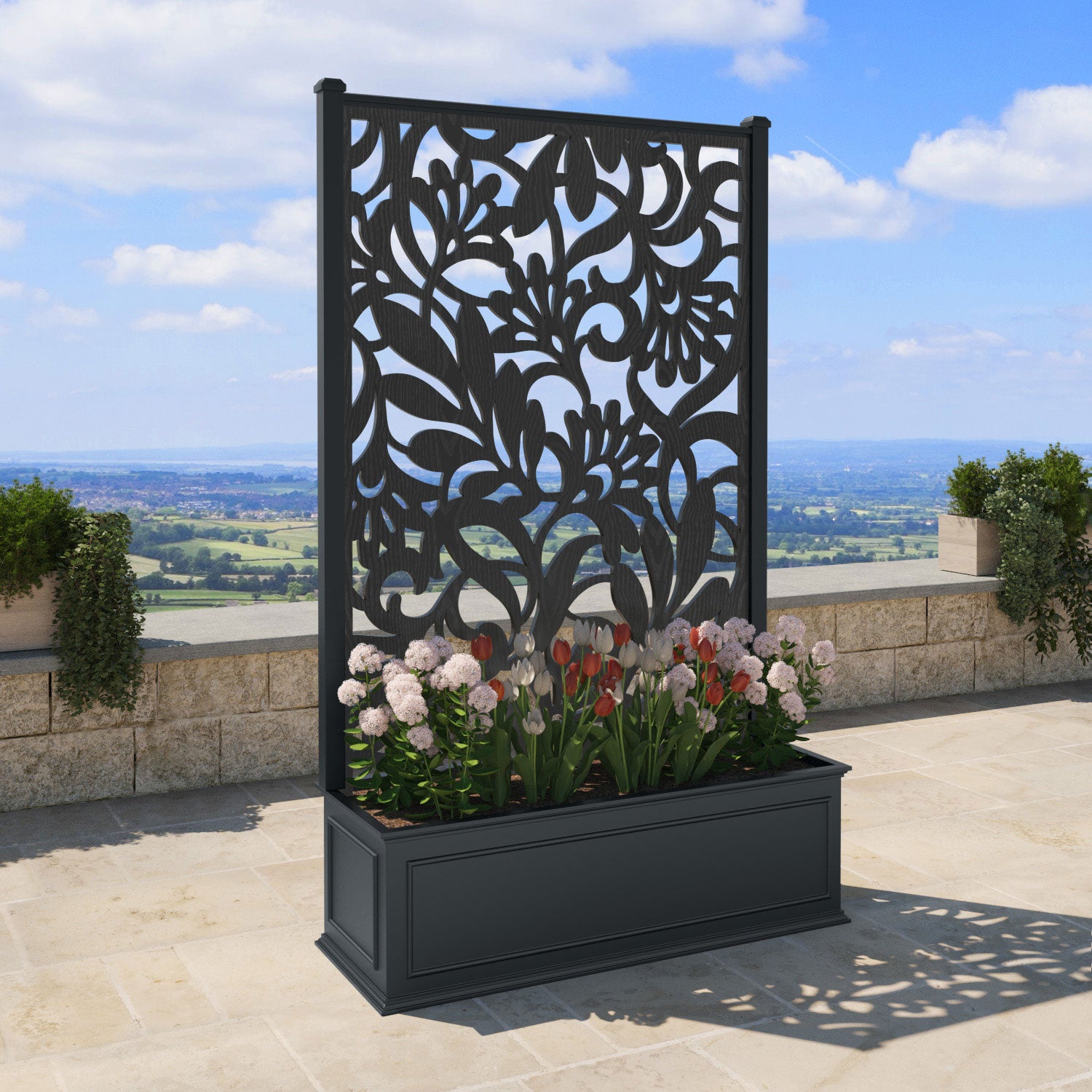 Windsor - Extra Large High Planter - Heritage Screen