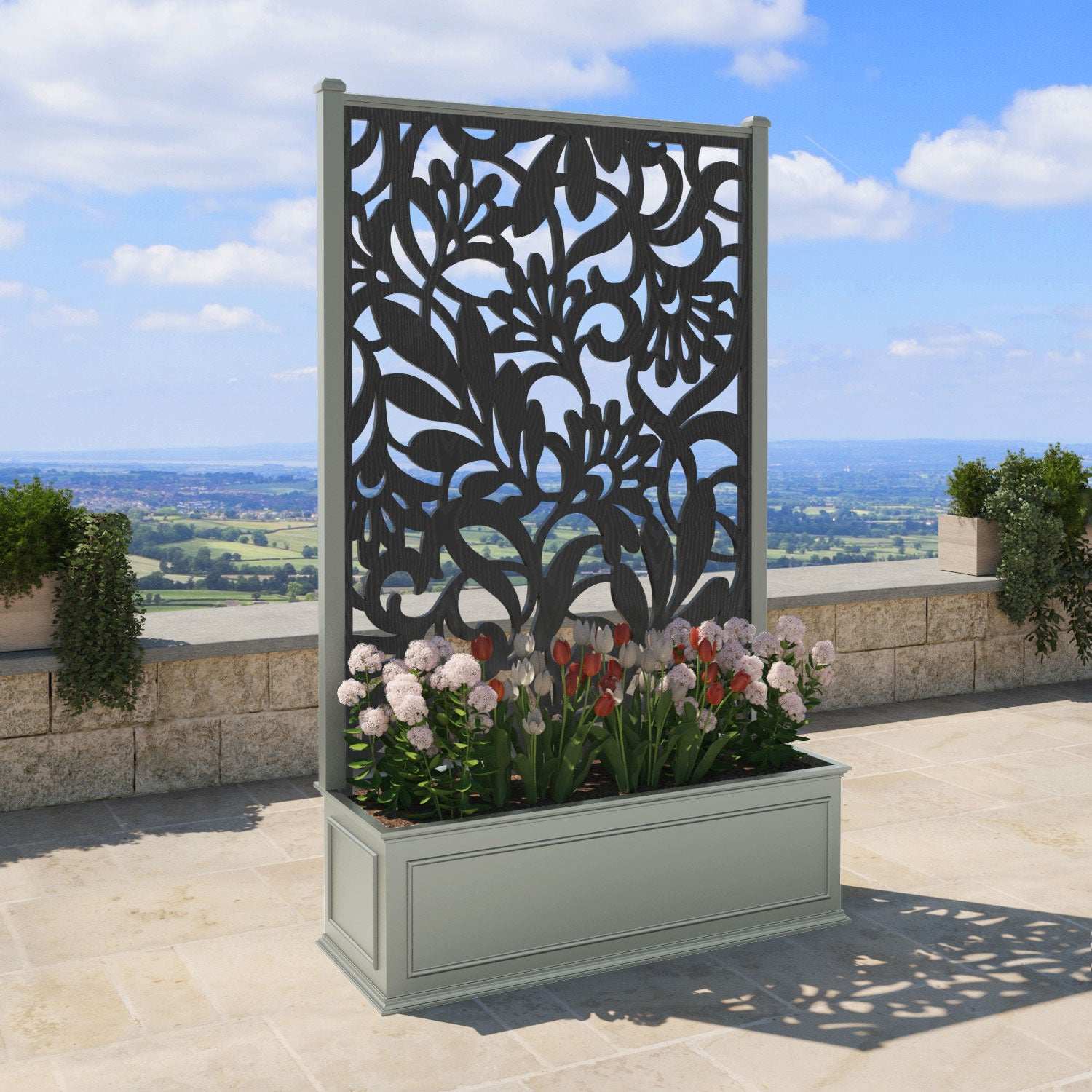 Windsor - Extra Large High Planter - Heritage Screen