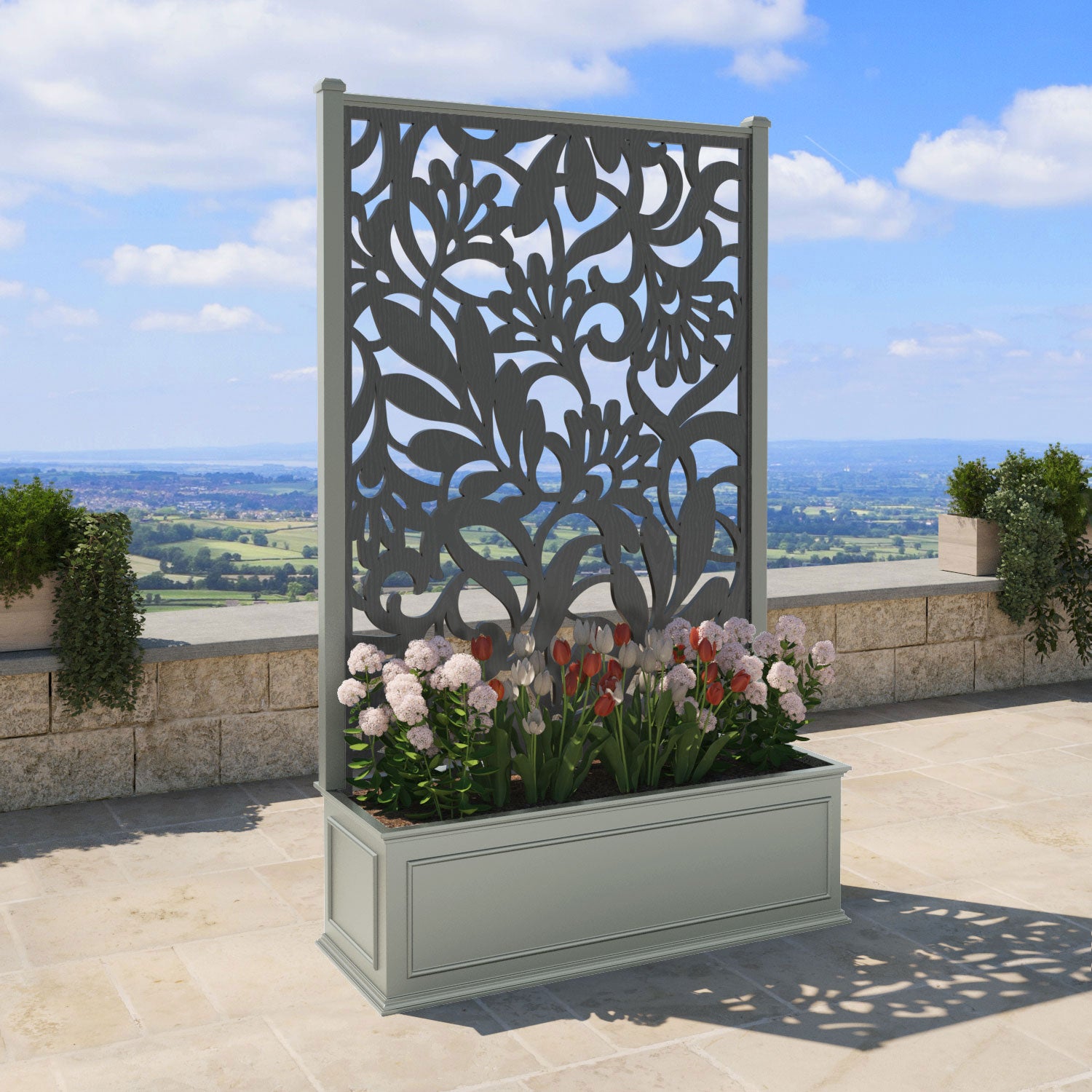 Windsor - Extra Large High Planter - Heritage Screen