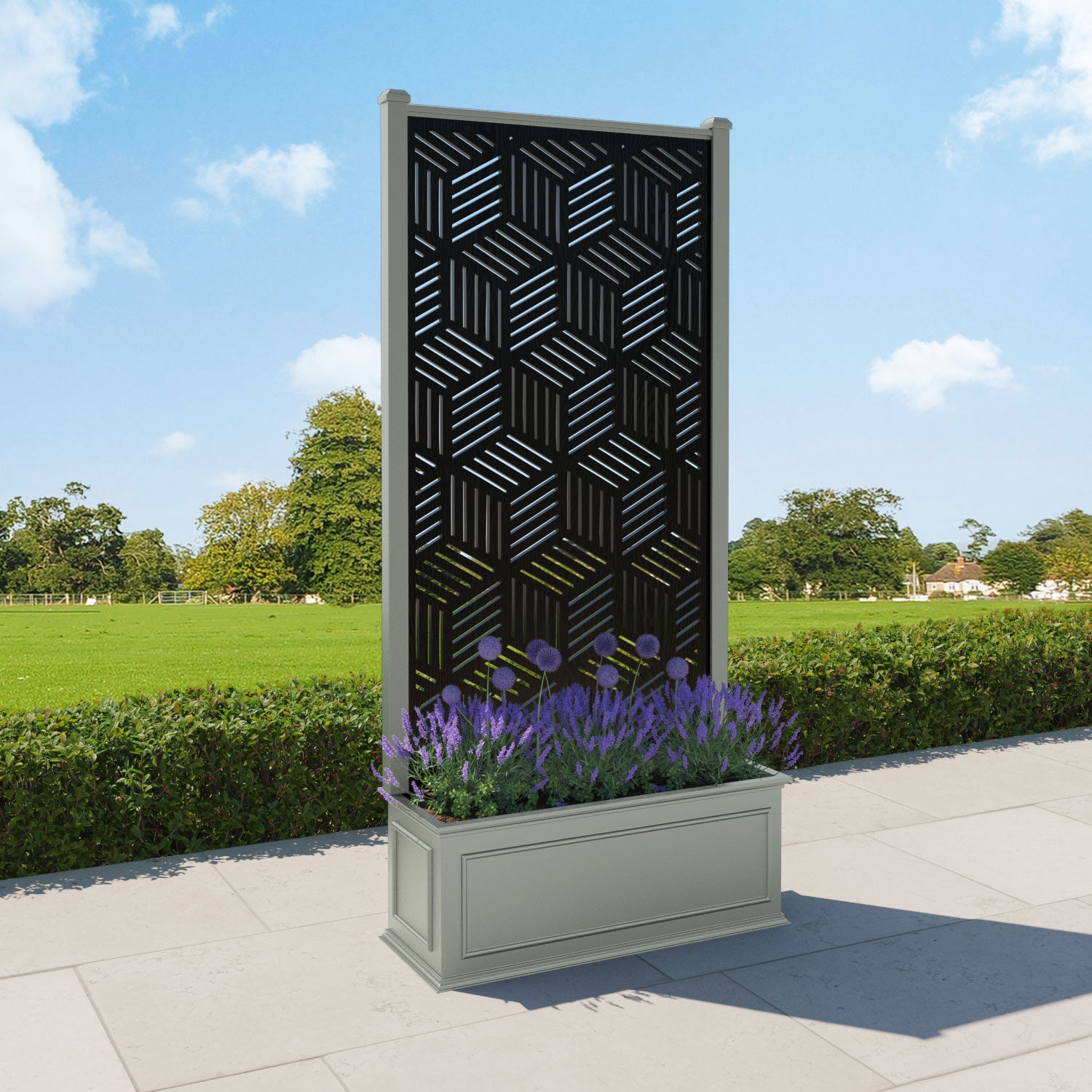 Windsor - Large Planter - Cubed Screen