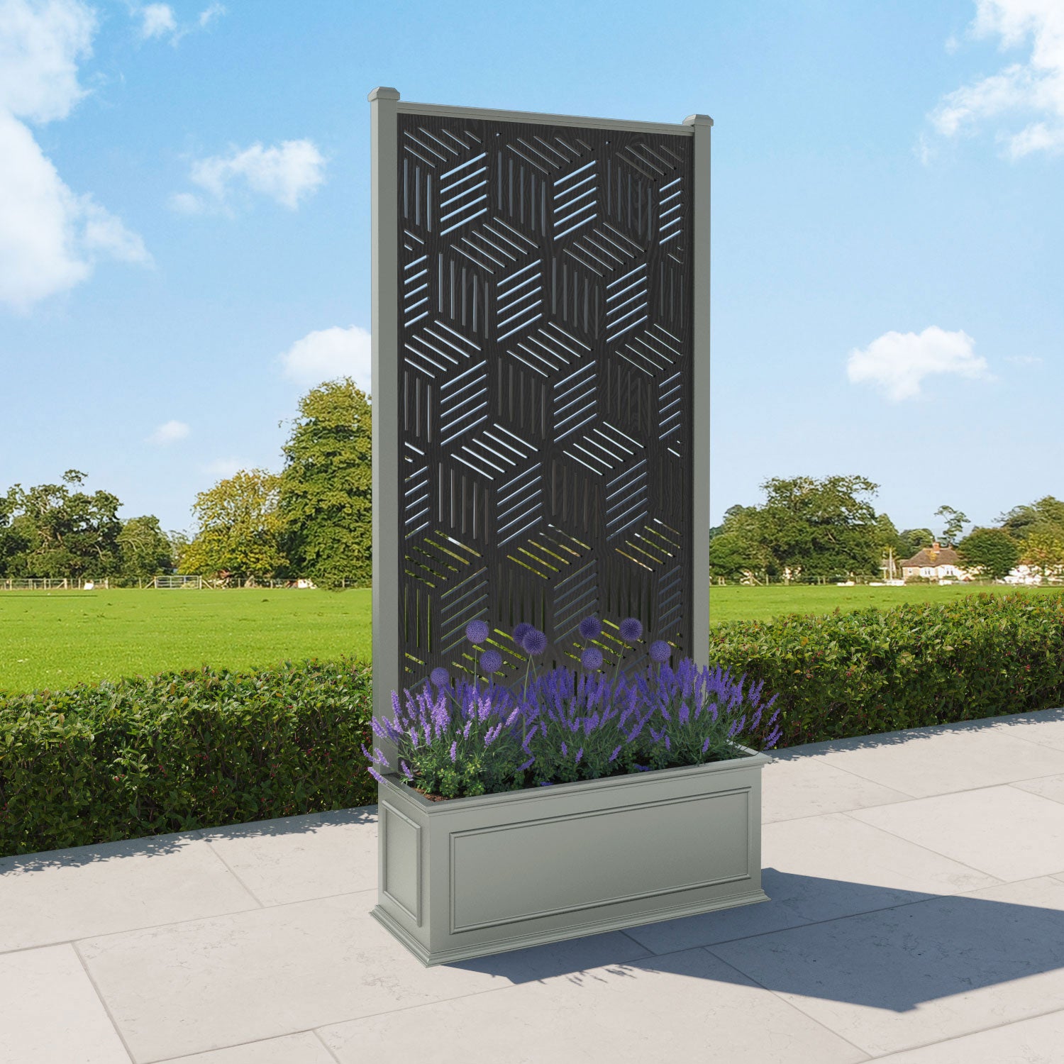 Windsor - Large Planter - Cubed Screen