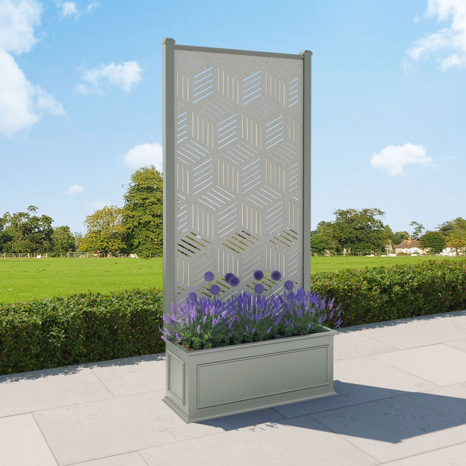 Windsor - Large Planter - Cubed Screen