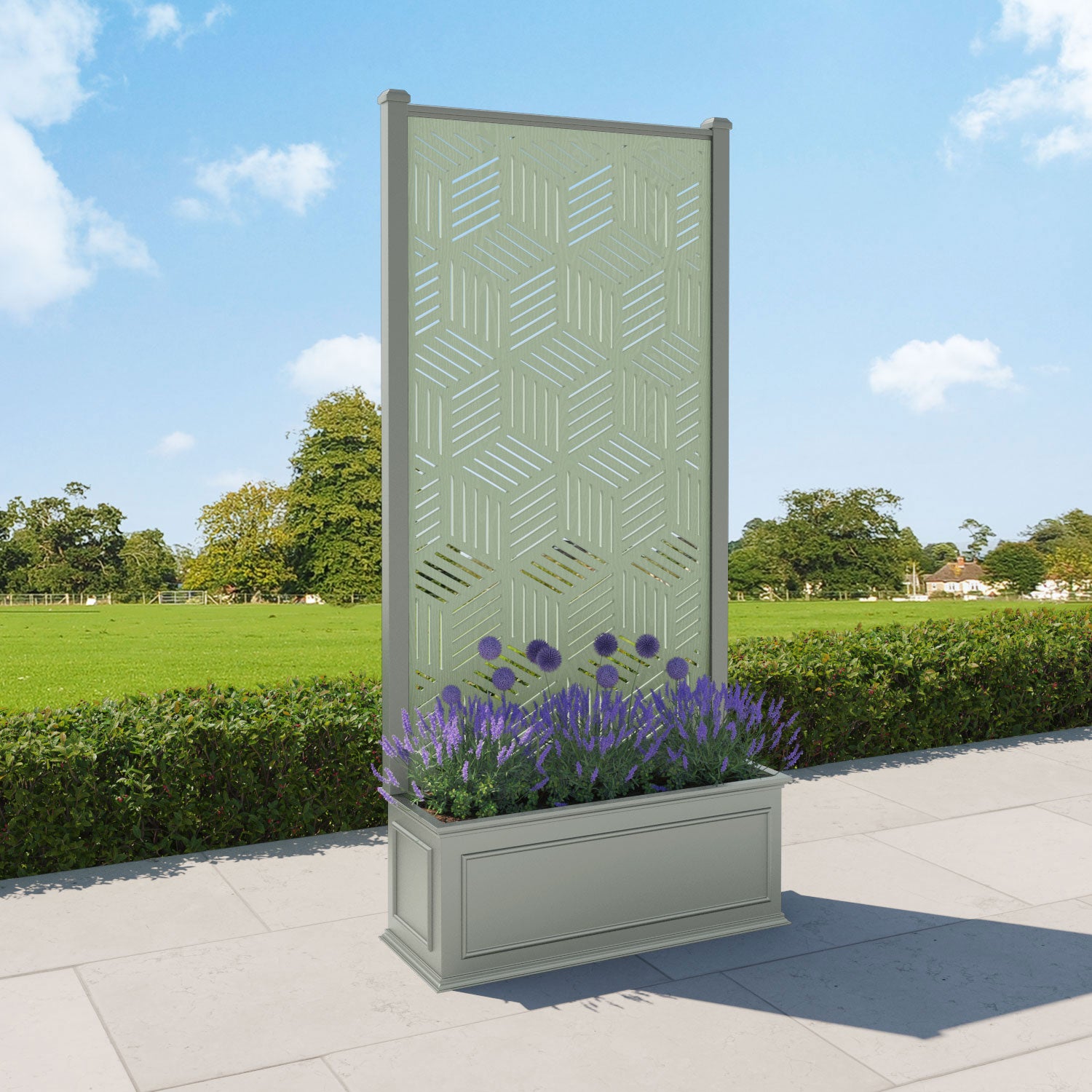 Windsor - Large Planter - Cubed Screen