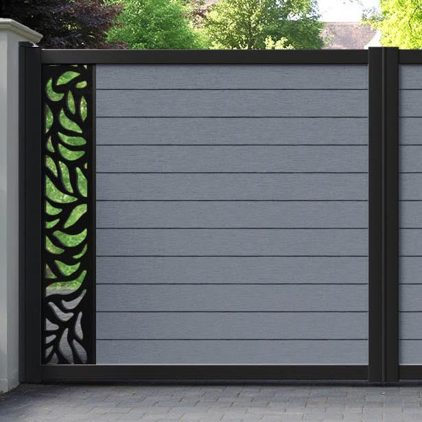 Fusion Plume Straight Top Driveway Gate - Anthracite - End Screen
