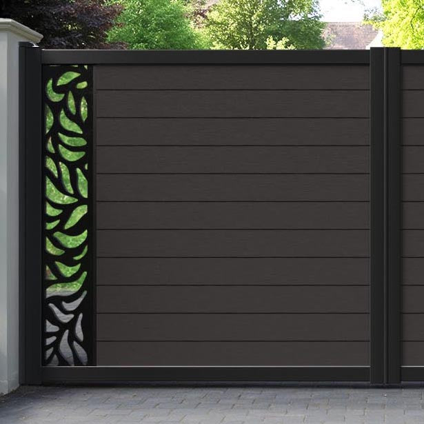 Fusion Plume Straight Top Driveway Gate - Dark Oak - End Screen