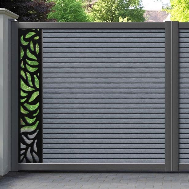 Hudson Plume Straight Top Driveway Gate - Anthracite - End Screen