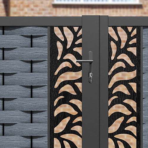Ripple Plume Straight Top Driveway Gate - Anthracite - Middle Screen