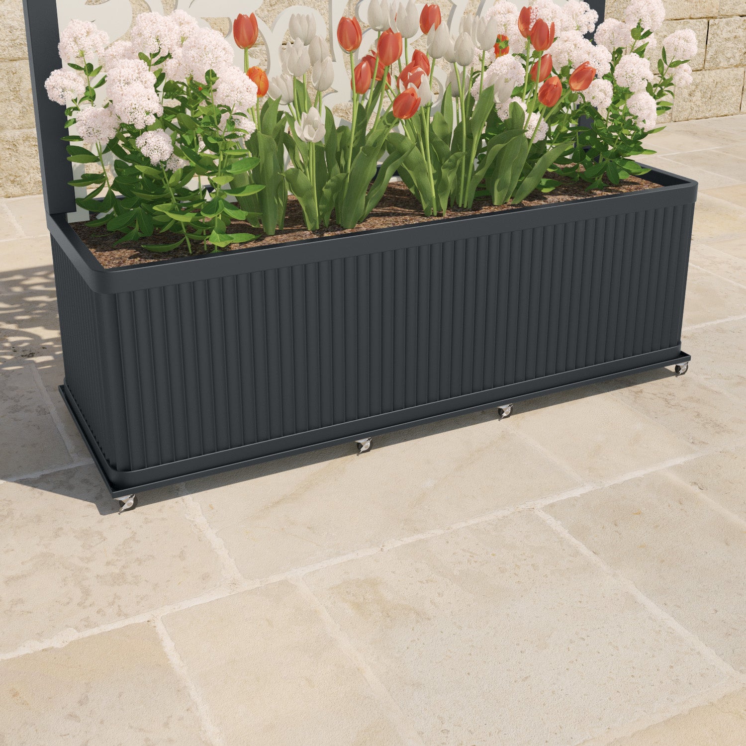 Plumley - Extra Large Low Planter - Laurel Screen