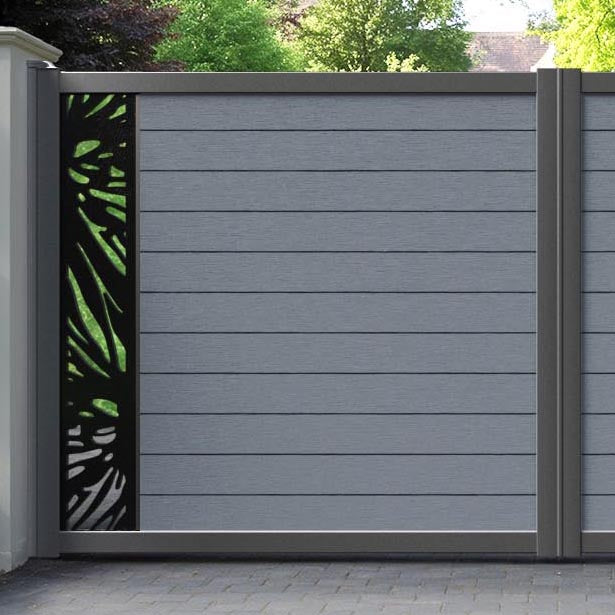 Fusion Poppy Straight Top Driveway Gate - Anthracite - End Screen