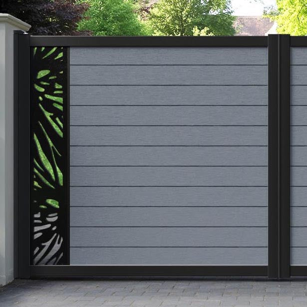 Fusion Poppy Straight Top Driveway Gate - Anthracite - End Screen