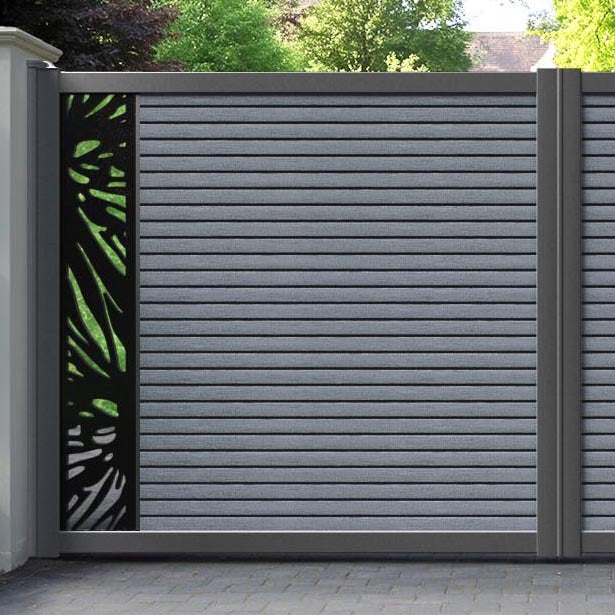 Hudson Poppy Straight Top Driveway Gate - Anthracite - End Screen