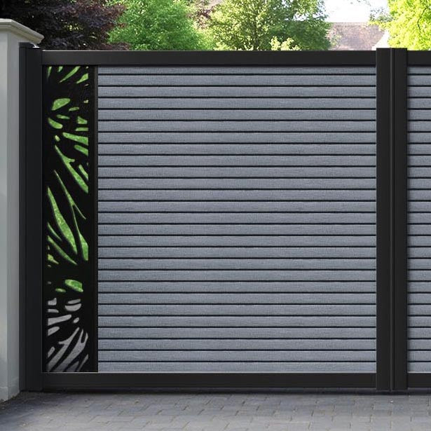 Hudson Poppy Straight Top Driveway Gate - Anthracite - End Screen