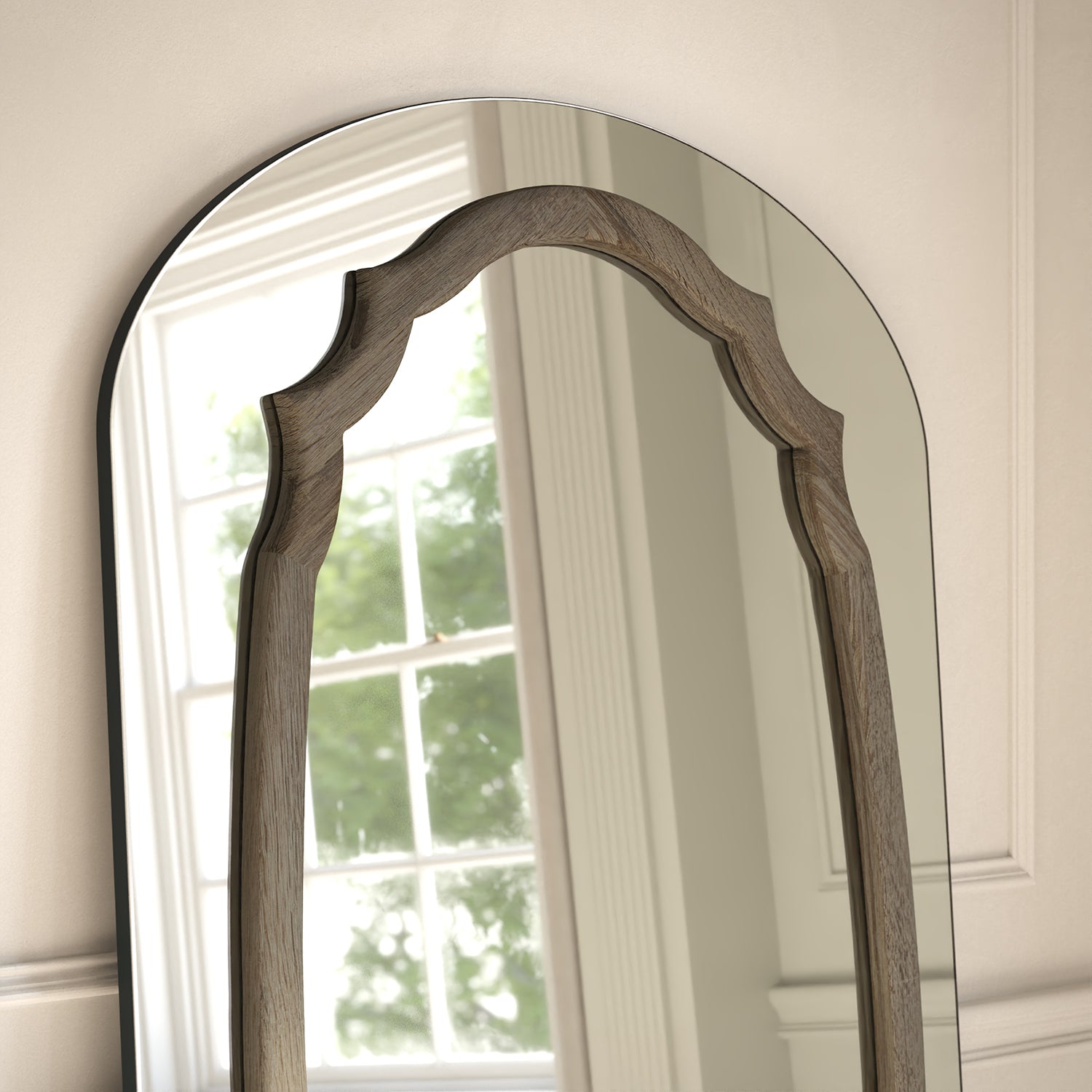 Porto Frame Within Arched Full-Length Leaner Mirror