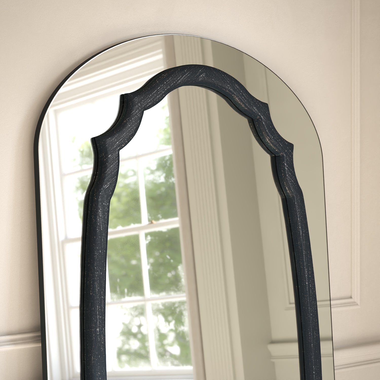 Porto Frame Within Arched Full-Length Leaner Mirror - with LED