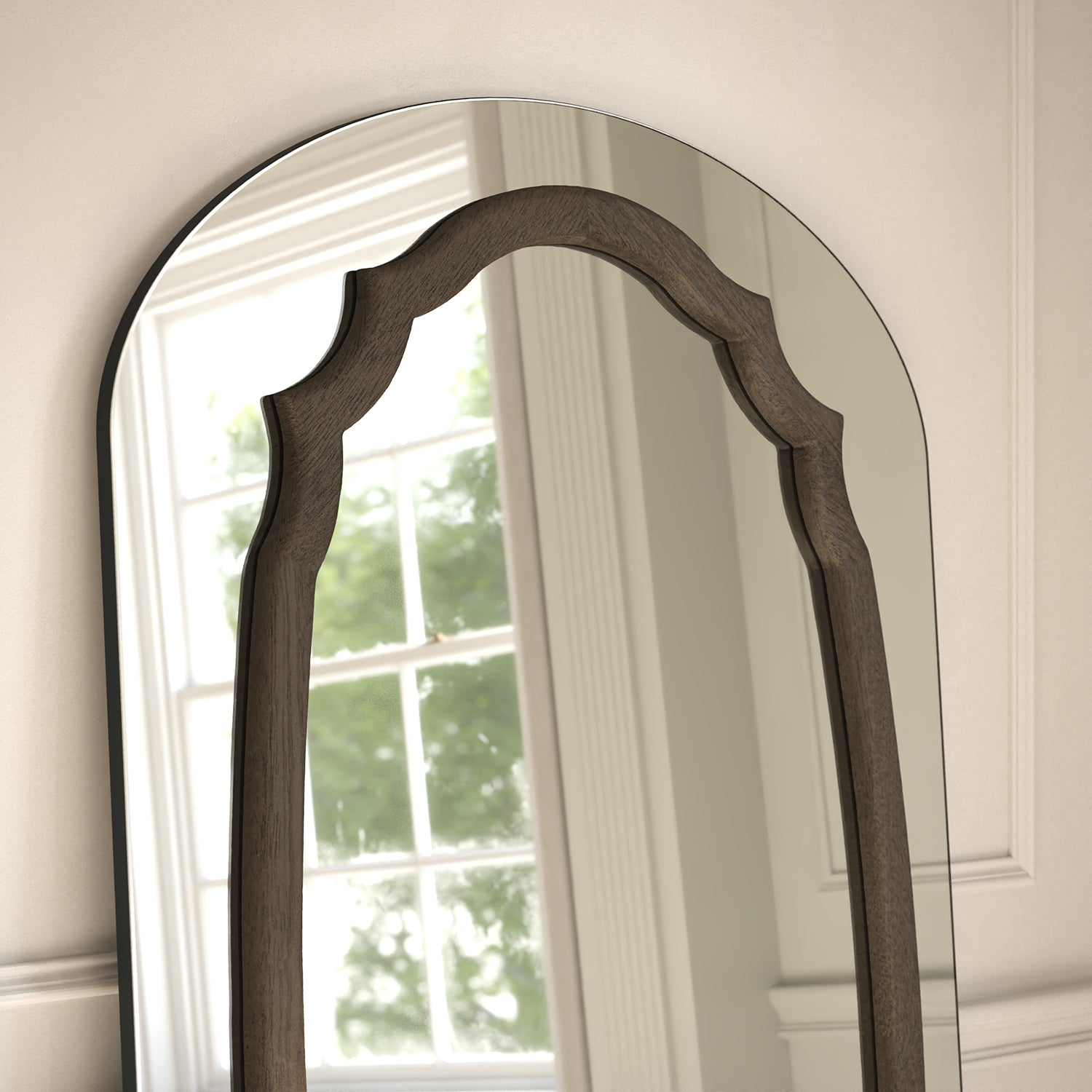 Porto Frame Within Arched Full-Length Leaner Mirror - with LED