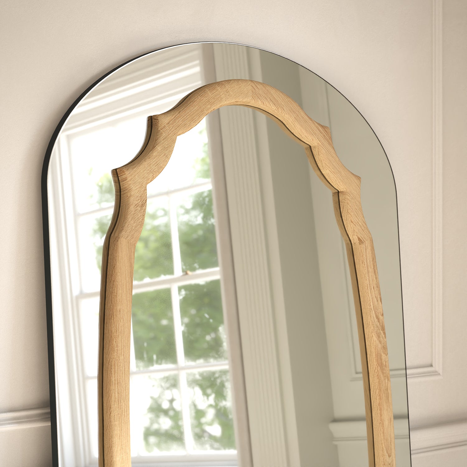 Porto Frame Within Arched Full-Length Leaner Mirror - with LED