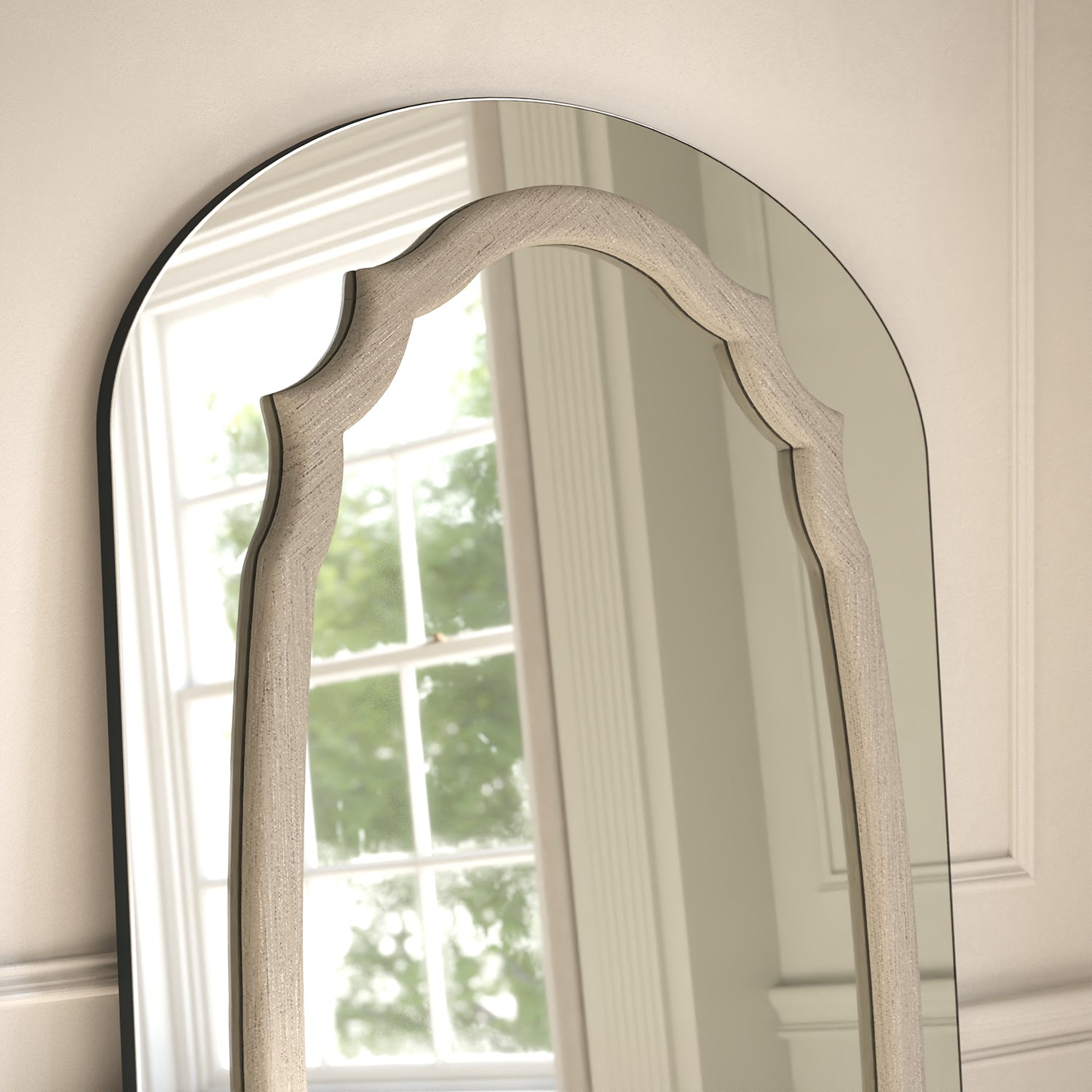 Porto Frame Within Arched Full-Length Leaner Mirror