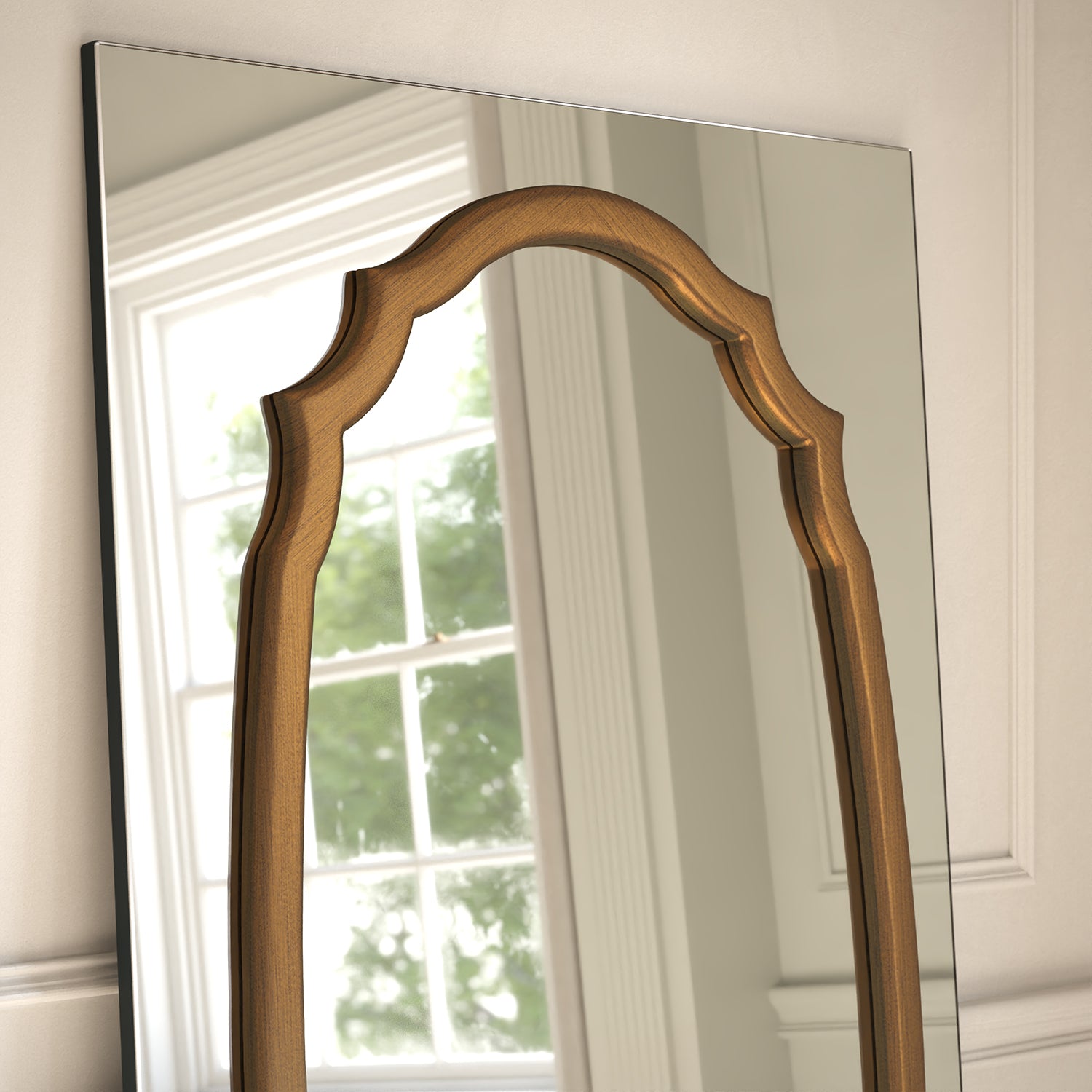 Porto Frame Within Rectangular Full-Length Leaner Mirror