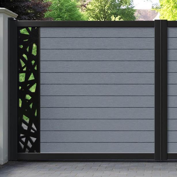 Fusion Prism Straight Top Driveway Gate - Anthracite - End Screen