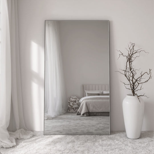 Frameless Rectangular Full-Length Leaner Mirror