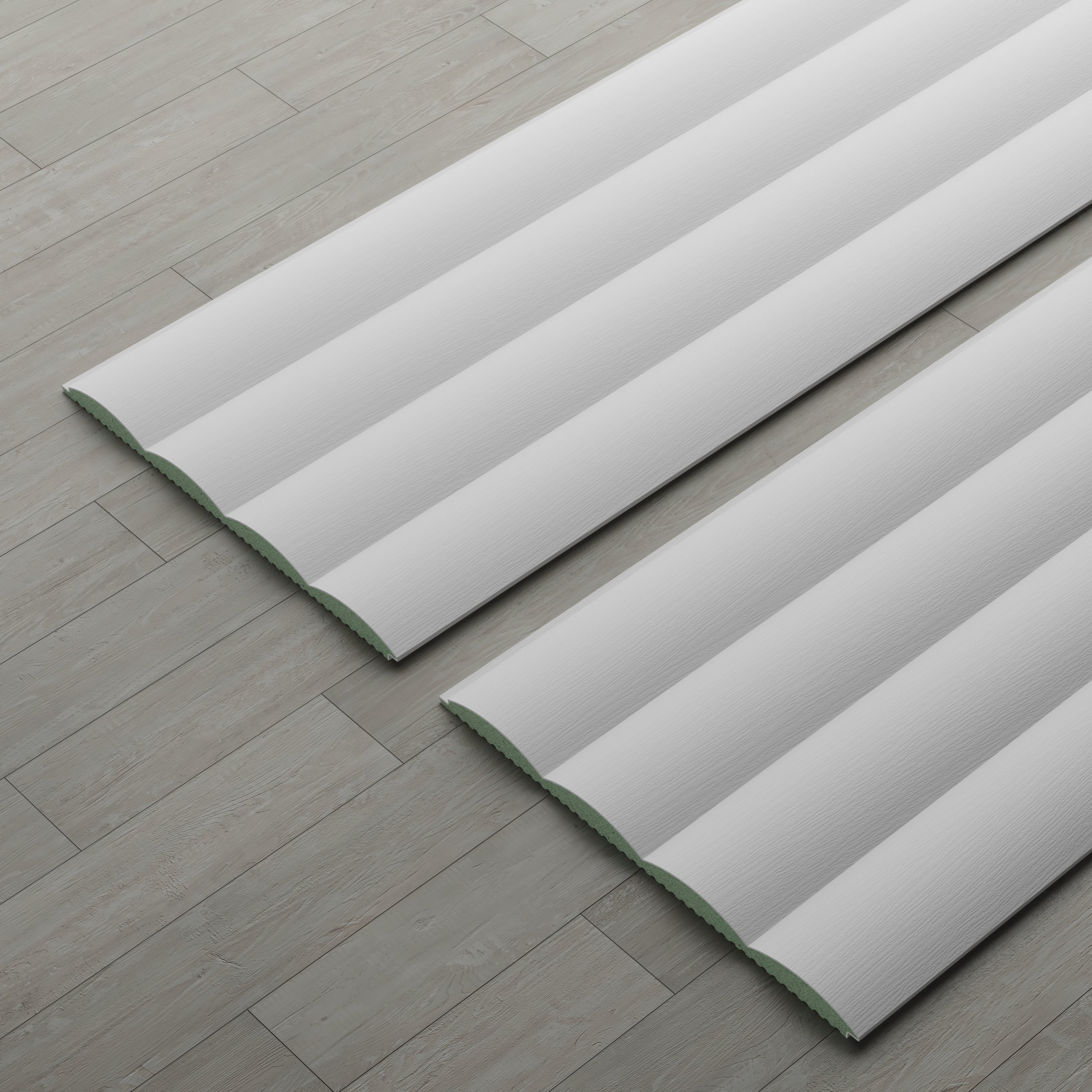 Primed Ribbed Wall Panel - Wide Ribbed - H240cm x W22cm (Pack of 2)