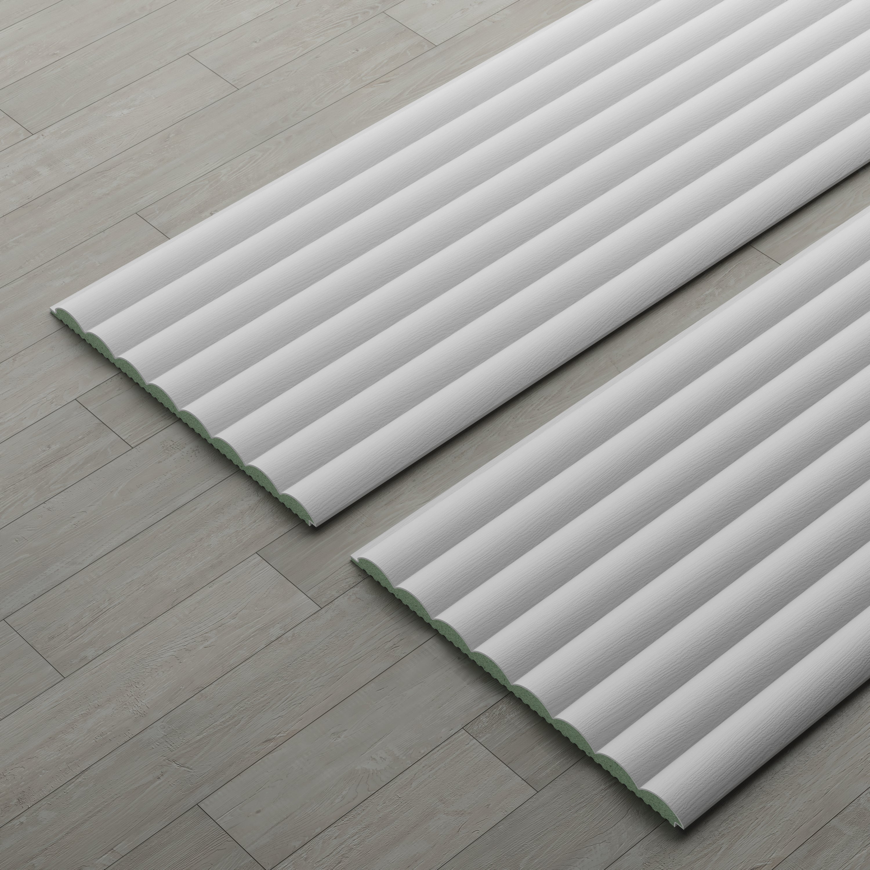 Primed Ribbed Wall Panel - Narrow Ribbed - H240cm x W22cm (Pack of 2)