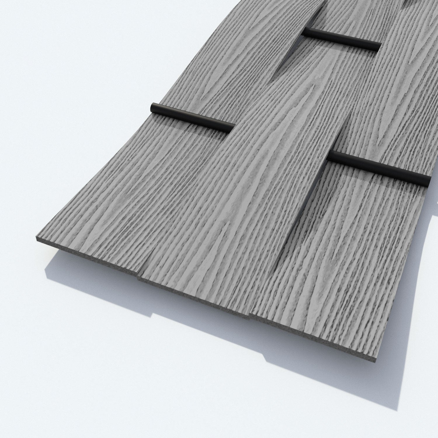 Ripple Vida Fence Panel - Light Grey - with our aluminium posts