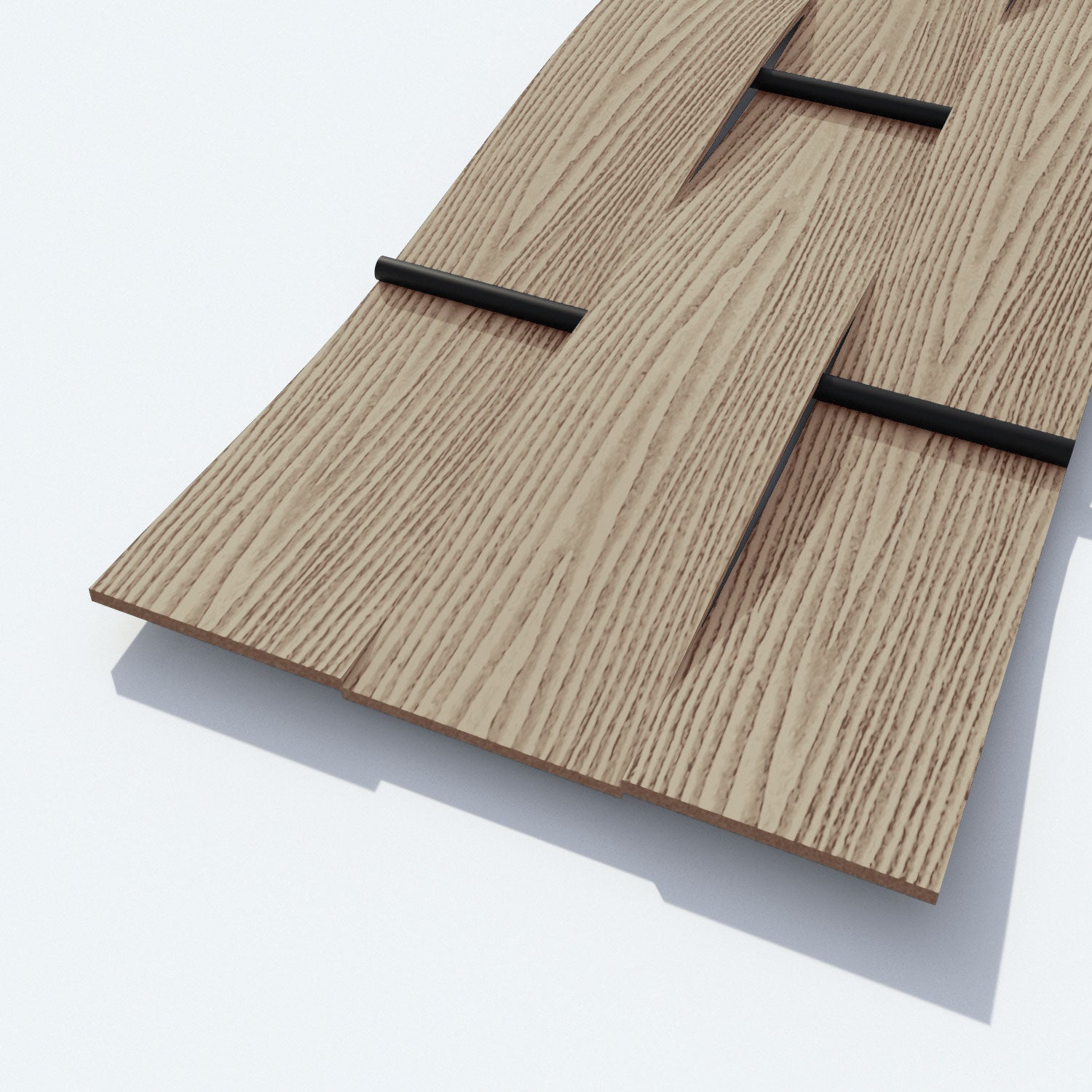 Ripple Vida Fence Panel - Light Oak - with our aluminium posts