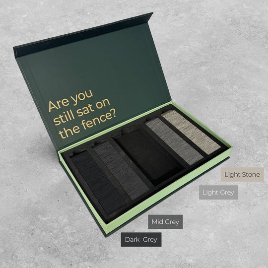 Fusion (Brushed Finish) -  Shades of Grey Fence Slat Sample Pack