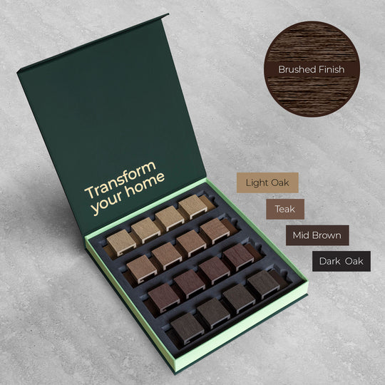 Slat Wall - Composite - Brushed Finish - Shades of Brown Sample Pack