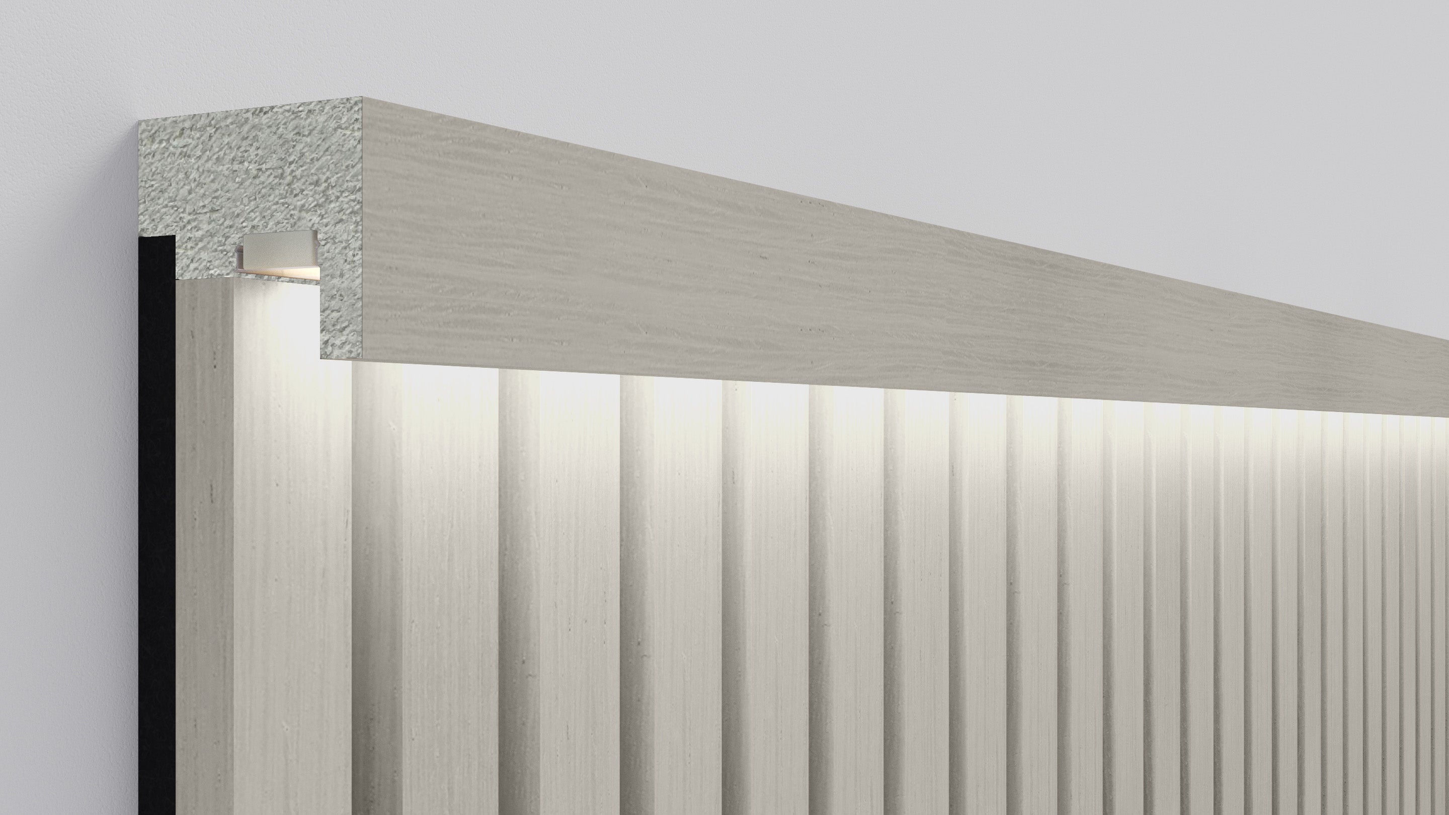 InsuSlat™ - Top Trim Batten - Silver Birch