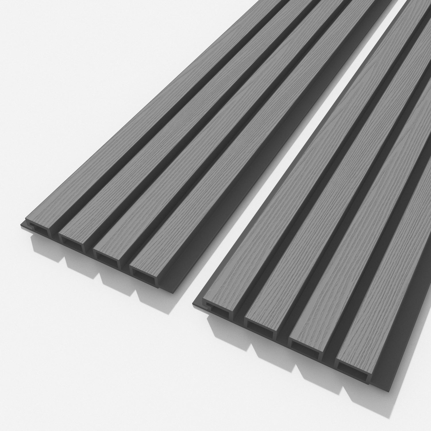 Slat Wall - Composite - Grained Finish - Shades of Grey Sample Pack