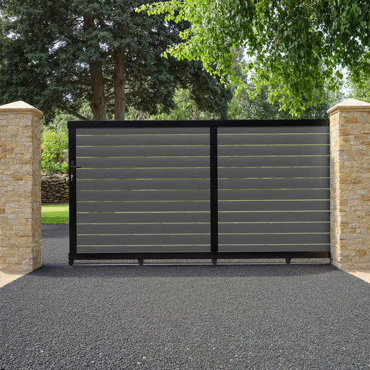 Avalon Aluminium Sliding Driveway Gate - Grey
