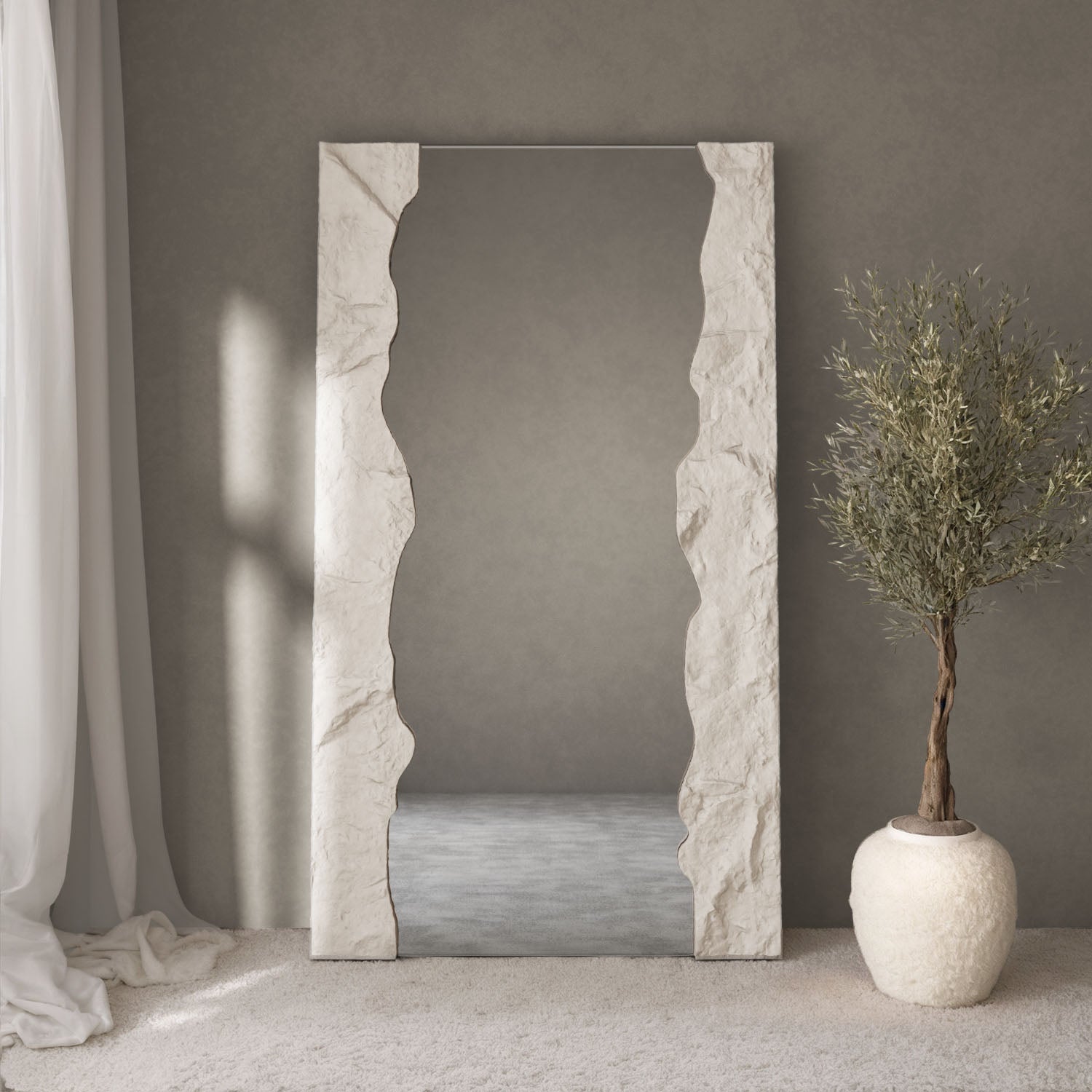 Tessaro Partial Frame Rectangular Full-Length Leaner Mirror