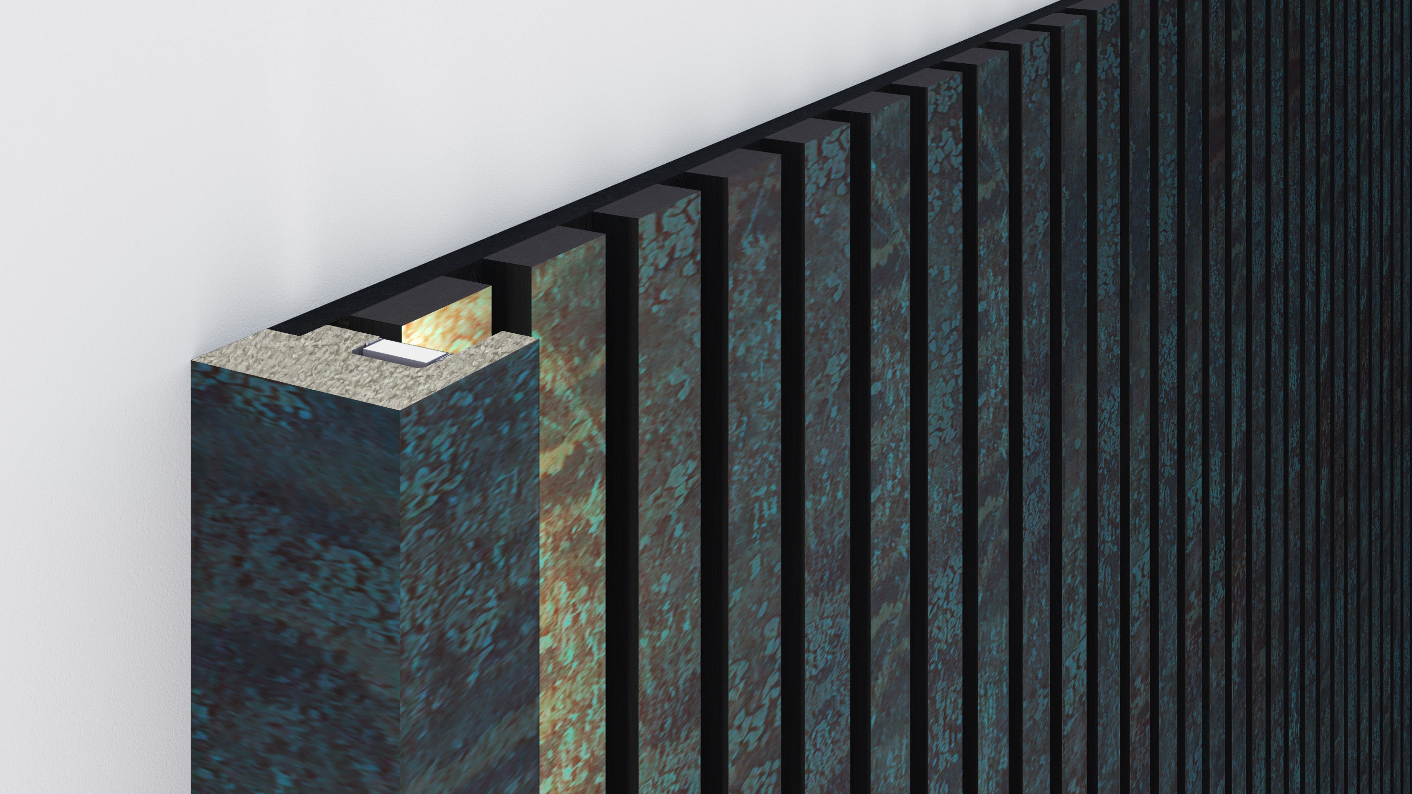 InsuSlat™ - Pair of Side Trim Battens - Antique Tiffany