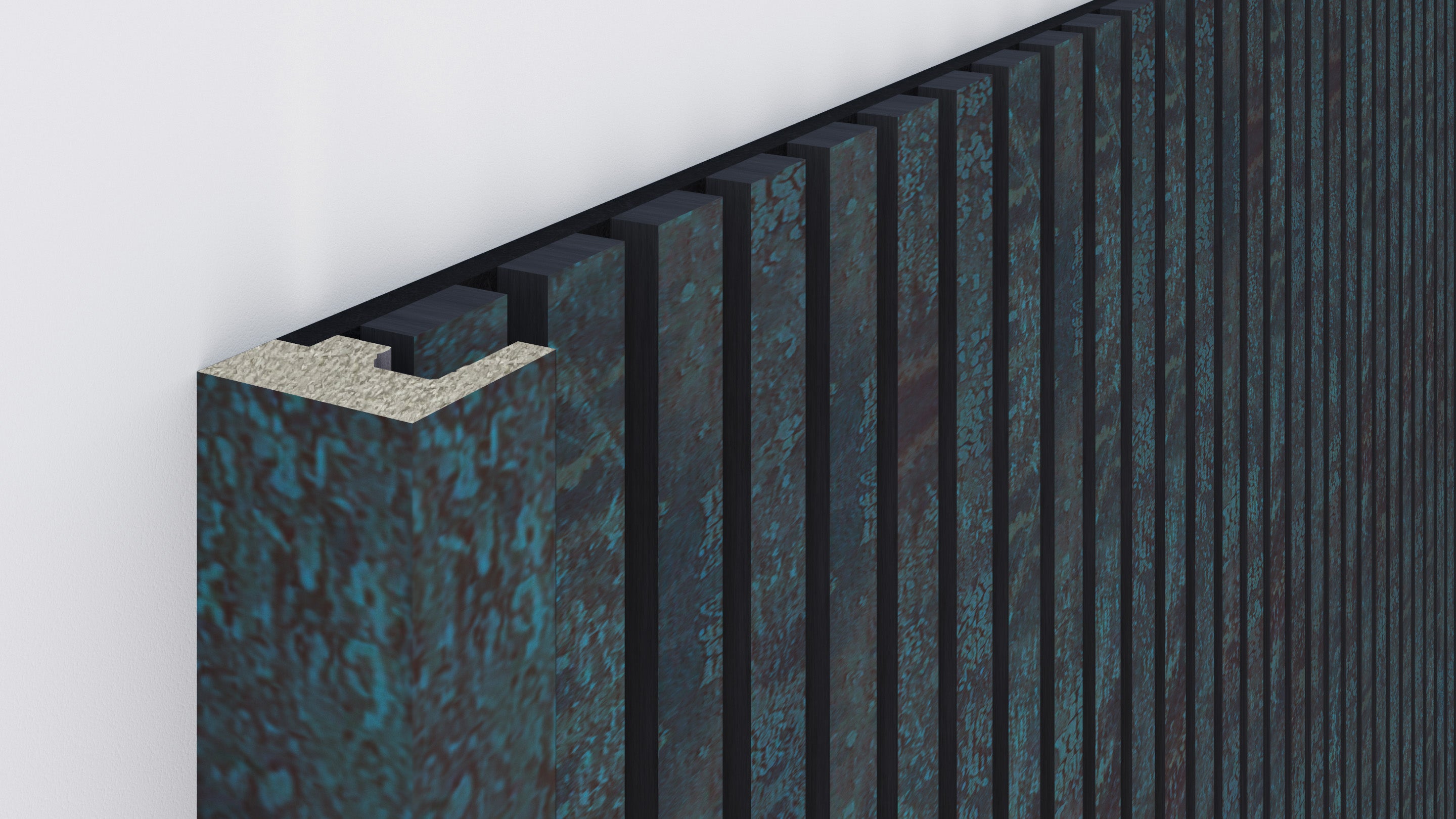 InsuSlat™ - Pair of Side Trim Battens - Antique Tiffany