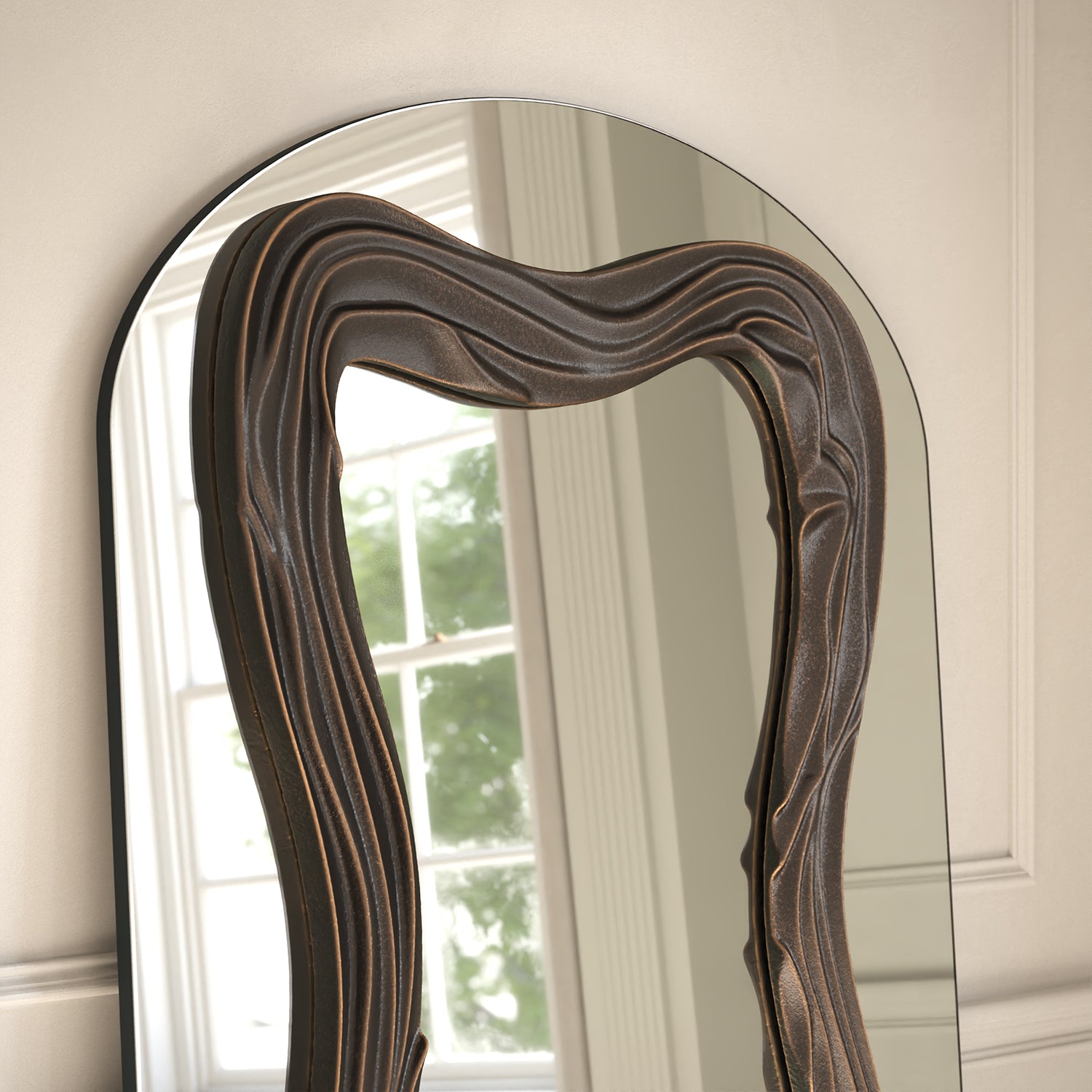 Tramonto Frame Within Arched Full-Length Leaner Mirror
